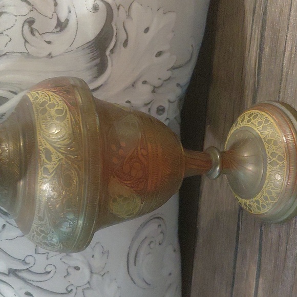 INDIA SOLID BRASS VASE Vintage - Picture 4 of 10